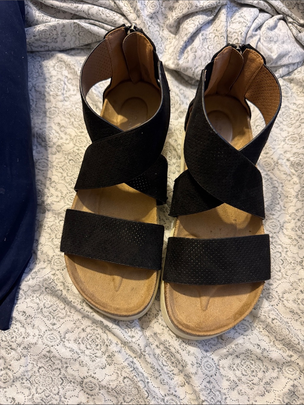 New Directions black suede shoes